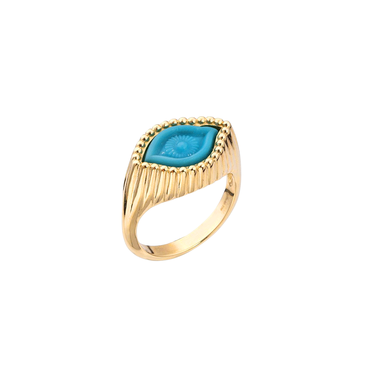 cameo evil eye ring gold